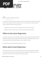 Linear Regression - Six Sigma Study Guide