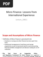 Micro Finance-Lessons From International Experience: Lecture - 19811