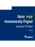 Sound Transit - February 2020 - Annual TOD Report & Motion No. M2021-08 Rainier Valley Real Property Transfer To City of Seattle Presentation