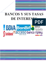 Cartilla de Bancos y Sus Tasas de Intereses