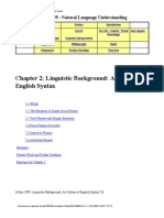 Chapter 2: Linguistic Background: An Outline of English Syntax