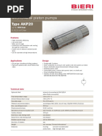 Type AKP20 MICRO-Axial Piston Pumps: Up To 300 Bar 0,012 CM /rev