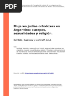 Grinfeld, Gabriela y Mertnoff, Azul (2015) - Mujeres Judias Ortodoxas en Argentina Cuerpos, Sexualidades y Religion