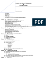 Syllabus For Class 11 Mathematics & Marking Scheme: Chaper 1