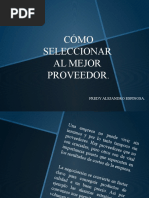 Como Seleccionar Al Mejor Proveedor