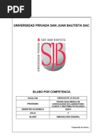 Universidad Privada San Juan Bautista Sac: Silabo Por Competencia