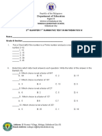 2nd Quarter 1st Summative Test Week 1