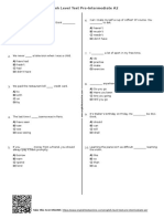 English Level Test Pre-Intermediate A2