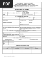 DGCA Form 65-02A Application For License - Oct 2017