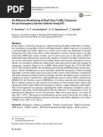 An Efficient Monitoring of Real Time Traffic Clearance For An Emergency Service Vehicle Using IOT