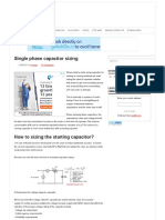 Single Phase Motor Capacitor Sizing