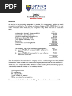 Taxation II Tutorial 8 Industrial Building Allowance: Answer Scheme