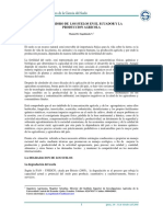 Deterioro de Los Suelos en El Ecuador y La Producción Agrícola