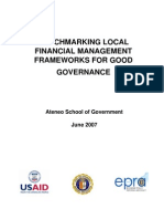 Benchmarking Local Financial Management Frameworks For Good Governance