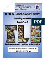 K To 12 Entrep-Based Photo Editing Learning Module