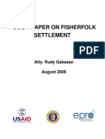 Policy Paper On Fisherfolk Settlement