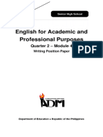 English For Academic and Professional Purposes: Quarter 2 - Module 4