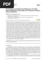 Psychological and Behavioral Responses in South Ko