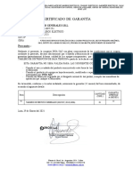 Certificado de Garantia Ot 02.21