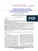 Effect of Mckenzie Self-Therapy Protocol On Forward Head Posture and Respiratory Functions of School Going Adolescent Girls