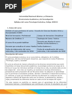 Syllabus Del Curso Psicología Evolutiva