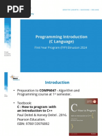 Programming Introduction - C Language