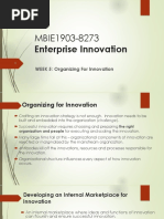 MBIE 8273 - Enterprise Innovation - Week5