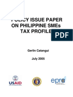 Policy Issue Paper On Philppine Smes Tax Profile