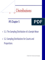 Sampling Distributions: IPS Chapter 5