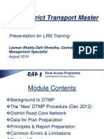 (1B) District Transport Master Plan: Presentation For LRN Training