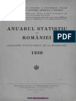 Anuarul Statistic Al României, 1930