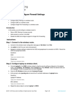 Packet Tracer - Configure Firewall Settings