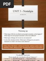 UNIT 3 - Nostalgia: Ani-Sept-2018