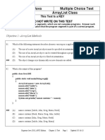 Exposure Java Multiple Choice Test Arraylist Class: This Test Is A Key Do Not Write On This Test