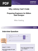 Why Johnny Can't Code: Preparing Engineers For Billion Gate Designs