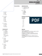 English File: Answer Key