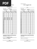 CSC Form 48 Daily Time Record DTR