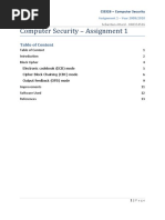 Computer Security - Assignment 1: Table of Content