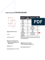 Sample Calculation For FM 200 Clean Agent: STEP 1: Determined Room Volume