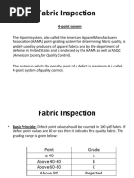 Fabric Inspection - 4 Point System