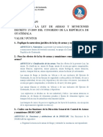 Análisis de La Ley de Armas y Municiones