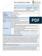 Project Proposal Form: Cornerstone International College, Chennai, India