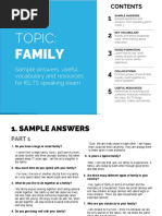 Topic: Family: Sample Answers, Useful Vocabulary and Resources For IELTS Speaking Exam