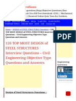 120 TOP DESIGN of STEEL STRUCTURES Multiple Choice