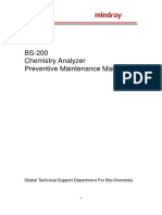 BS-200 Chemistry Analyzer Preventive Maintenance Manual: Global Technical Support Department For Bio-Chemistry