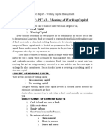 WORKING CAPITAL - Meaning of Working Capital