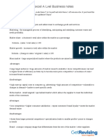 Themes 1 To 4 Edexcel A Lvel Business Notes