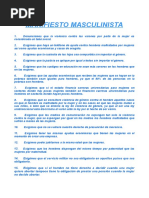 Manifiesto Masculinista