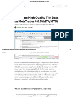 Importing High Quality Tick Data On MetaTrader 4 & 5