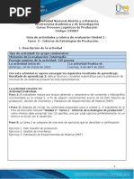 Guia de Actividades y Rúbrica de Evaluación - Unidad 2 - Tarea 2 - Informe de Estrategias de Producción.